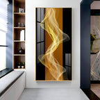 Energetic Etheric Waves Premium Acrylic Vertical Wall Art
