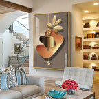 Golden Embrace Premium Acrylic Vertical Wall Art