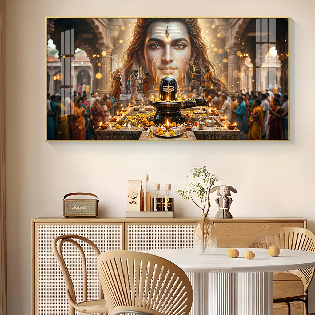 Divine Shiv Shankar Glass Finish Horizontal Wall Art