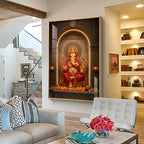 Divine Ganpati Bappa Premium Acrylic Vertical Wall Art