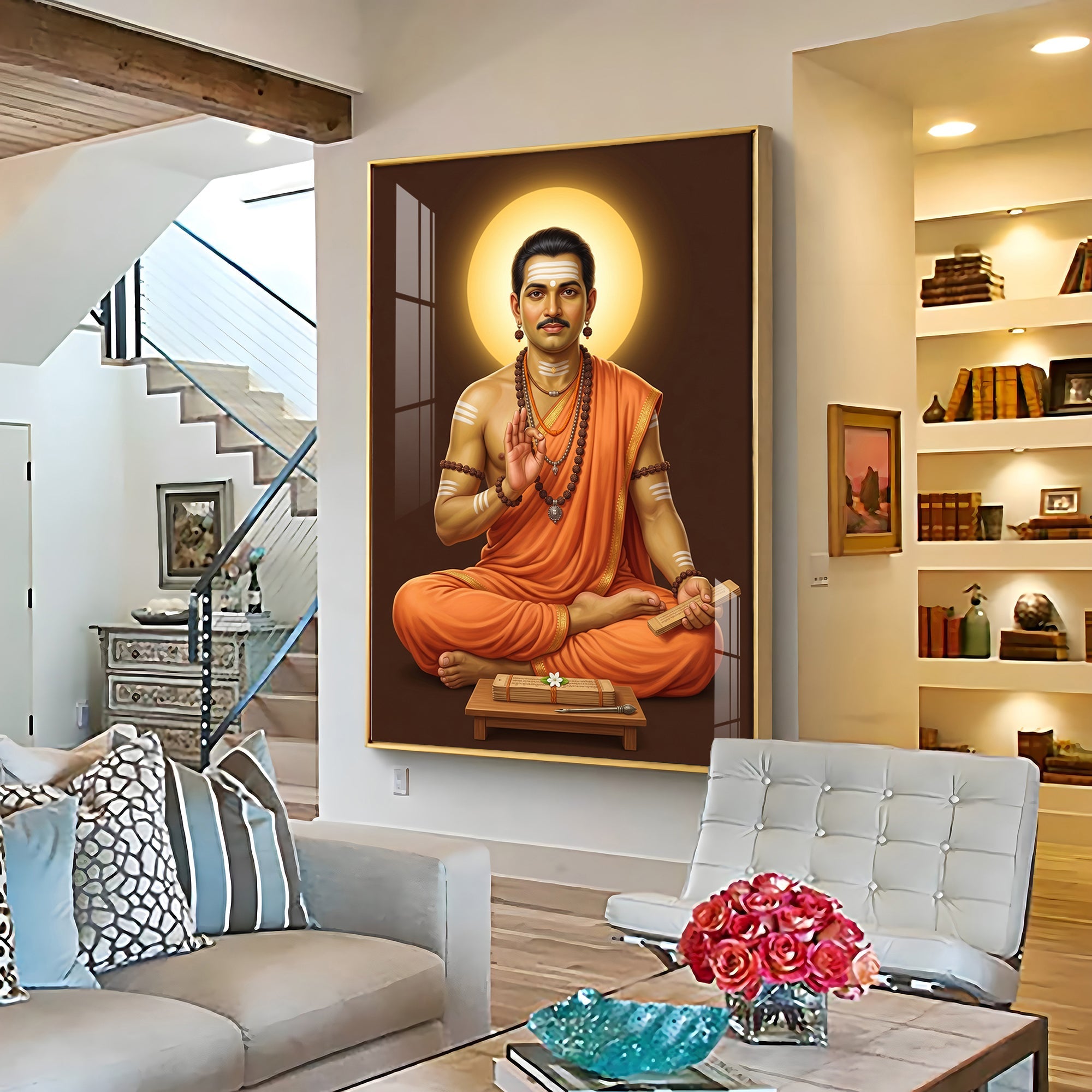 Shri Basaveshwara Premium Acrylic Vertical Wall Art