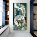 Deer With Dark Green Background Premium Acrylic Vertical Wall Art