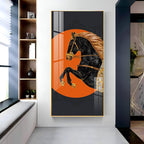 Black Horse Premium Acrylic Vertical Wall Art