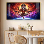 God Brahma Glass Finish Horizontal Wall Art