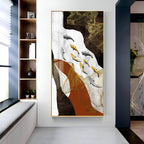 Golden Fish Elegance Premium Acrylic Vertical Wall Art