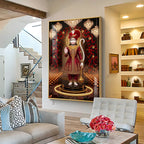 Lord Bajrangbali Premium Acrylic Vertical Wall Art