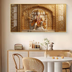 Panchmukhi Hanuman Glass Finish Horizontal Wall Art