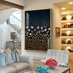 Golden Serenity Stones Premium Acrylic Vertical Wall Art