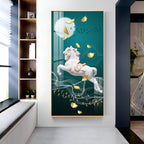 White Horse Premium Acrylic Vertical Wall Art
