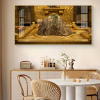 Kedarnath Jyotirlinga Glass Finish Horizontal Wall Art