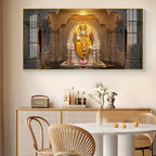 Divine Sai Baba Glass Finish Horizontal Wall Art