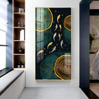 Fishes In Ocean Premium Acrylic Vertical Wall Art
