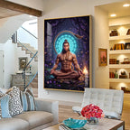 Lord Hanuman In Deep Meditation Premium Acrylic Vertical Wall Art