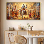 HC HC Mahadev Shambhu Glass Finish Horizontal Wall Art