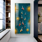 Feng Shui Koi Fish Premium Acrylic Vertical Wall Art