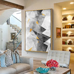 Triangular Opulence Premium Acrylic Vertical Wall Art
