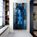 Blue Horse Premium Acrylic Vertical Wall Art