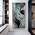 Fish Flow Fusion Premium Acrylic Vertical Wall Art