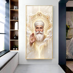 Guru Nanak Ji With Ik Onkar Premium Acrylic Vertical Wall Art