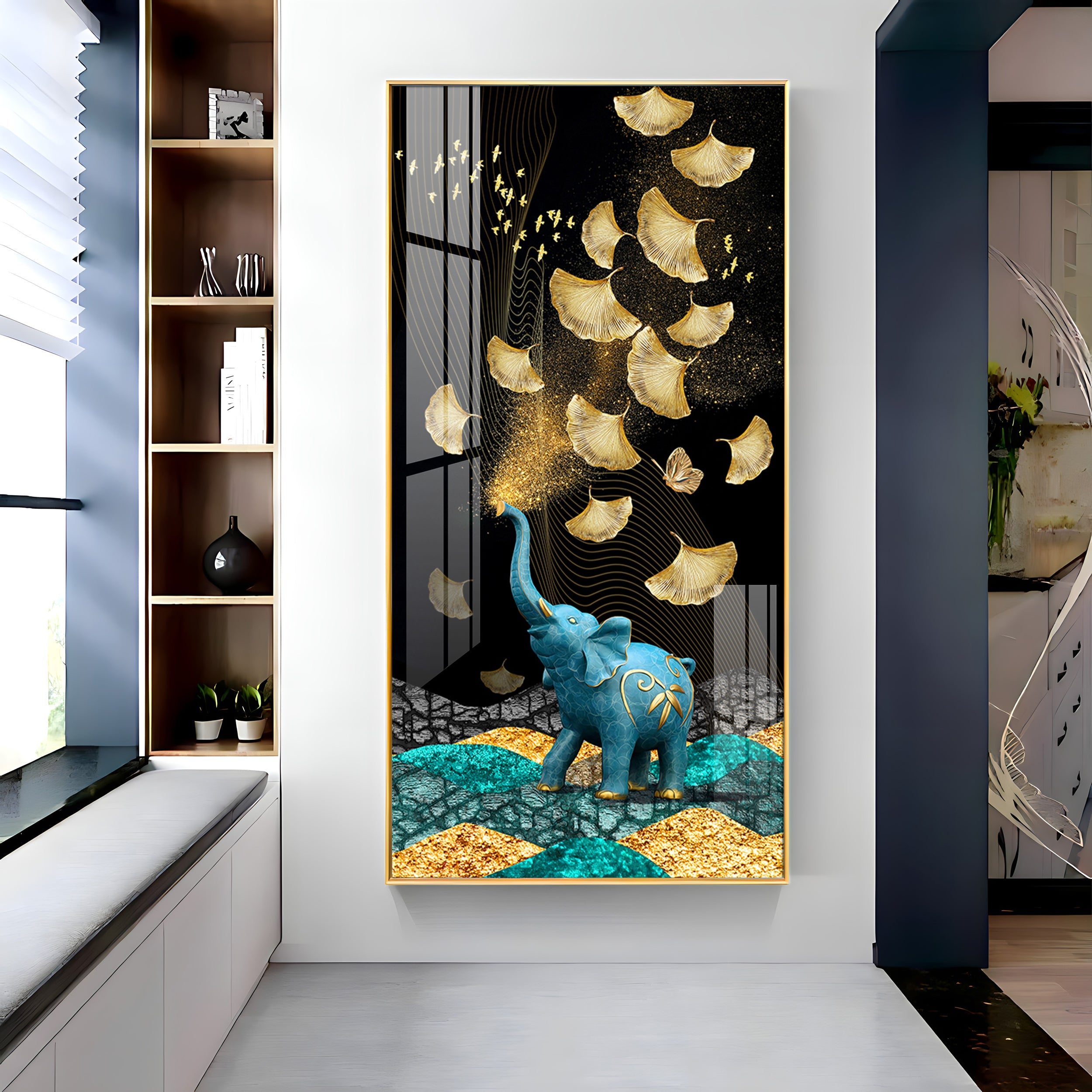 Enchanted Elephant Dreams Premium Acrylic Vertical Wall Art