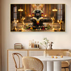 Shivling Eternal Devotion Glass Finish Horizontal Wall Art