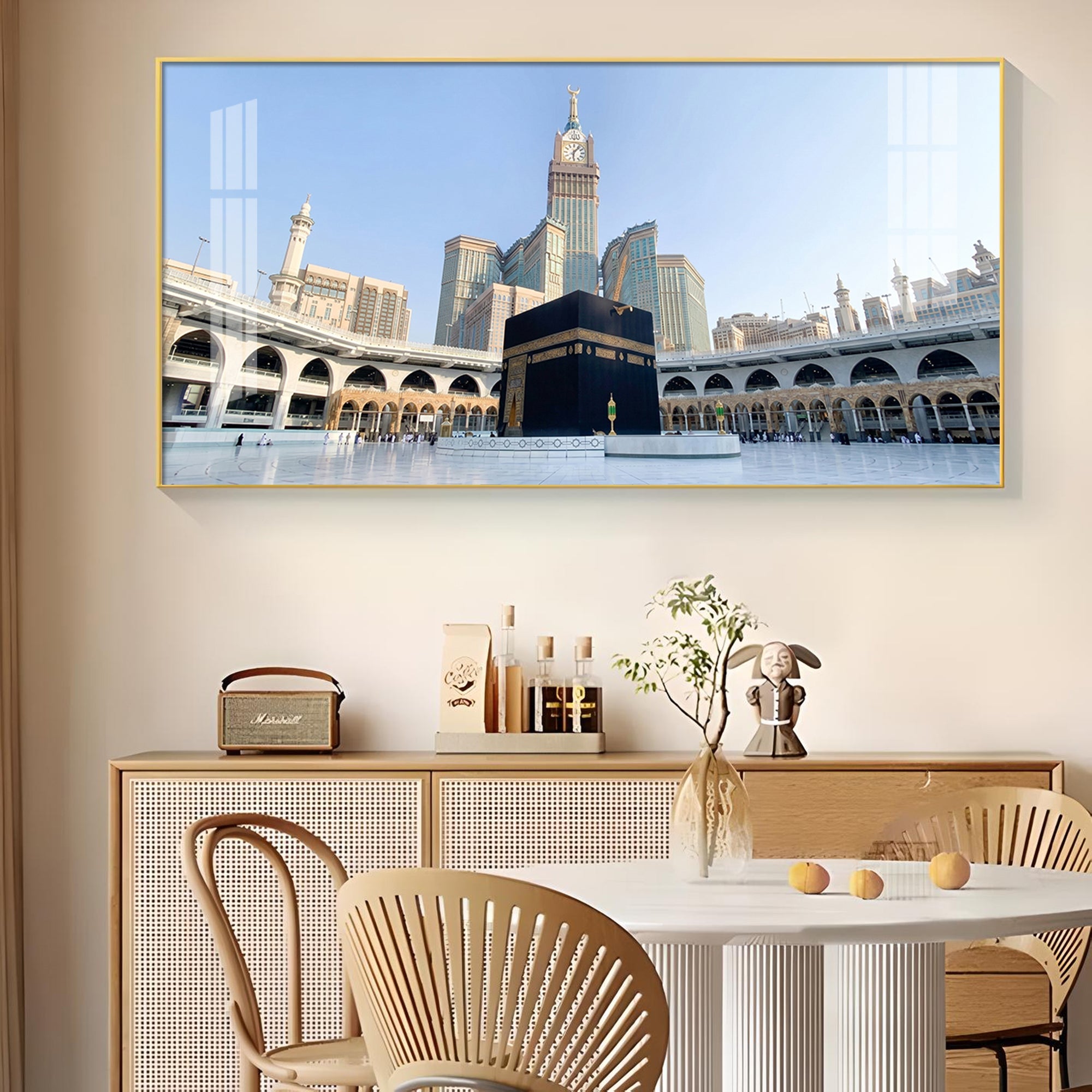 Kaaba Glass Finish Horizontal Wall Art