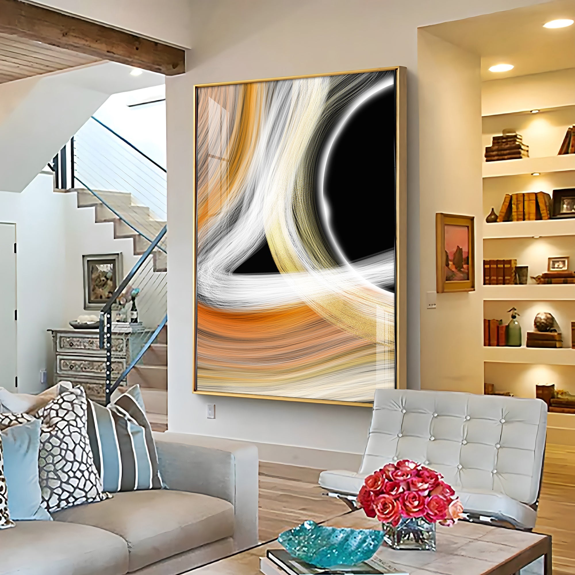 Vibrant Harmony Premium Acrylic Vertical Wall Art