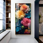 Colorful Flowers Premium Acrylic Vertical Wall Art
