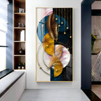 Luxurious Abstract Background With Feather Premium Acrylic Vertical Wall Art