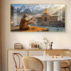 Divine Badrinath Dham Glass Finish Horizontal Wall Art