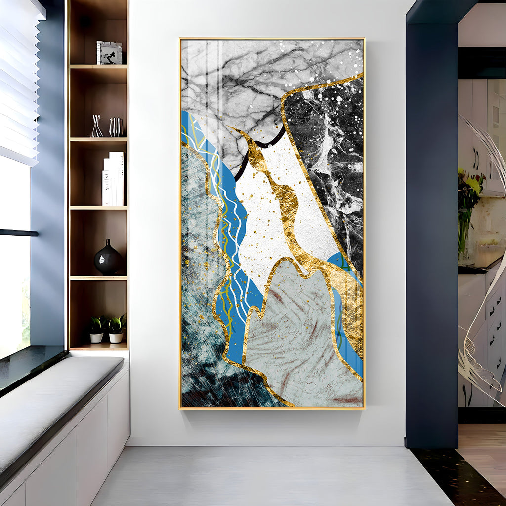 Blue Bliss Wave Premium Acrylic Vertical Wall Art