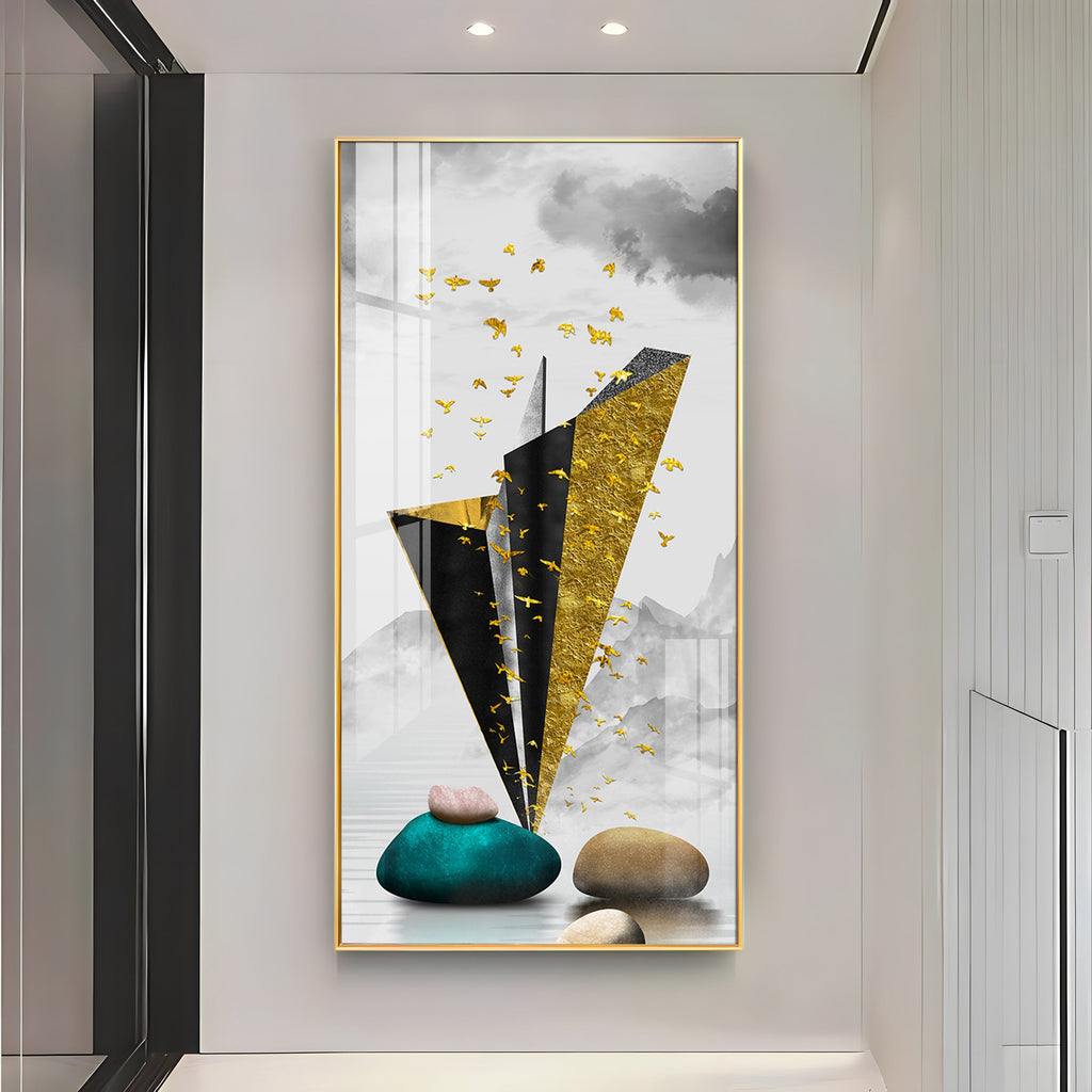 Geometric Minimalist Premium Acrylic Vertical Wall Art