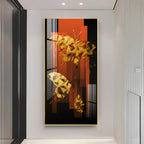 Golden Butterfly Premium Acrylic Vertical Wall Art