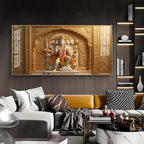 Panchmukhi Hanuman Glass Finish Horizontal Wall Art