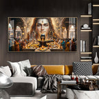 Divine Shiv Shankar Glass Finish Horizontal Wall Art