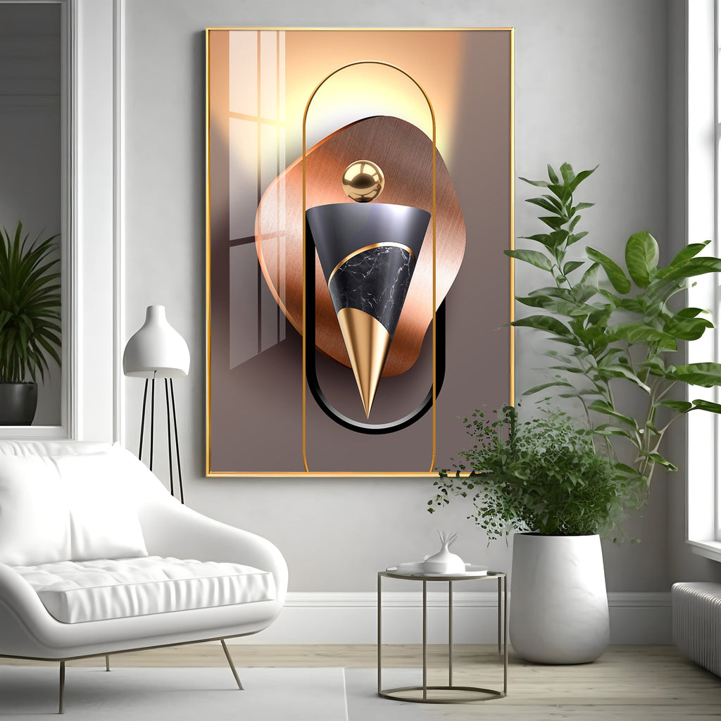 Visualization Of Geometric Premium Acrylic Vertical Wall Art