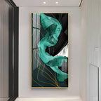 Emerald Elegance Premium Acrylic Vertical Wall Art