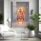 Hindu Deity Panchmukhi Hanuman Premium Acrylic Vertical Wall Art