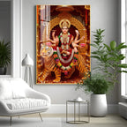 Divine Maa Durga Premium Acrylic Vertical Wall Art