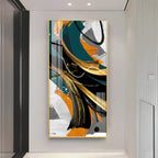 Abstract Gold Foil Premium Acrylic Vertical Wall Art