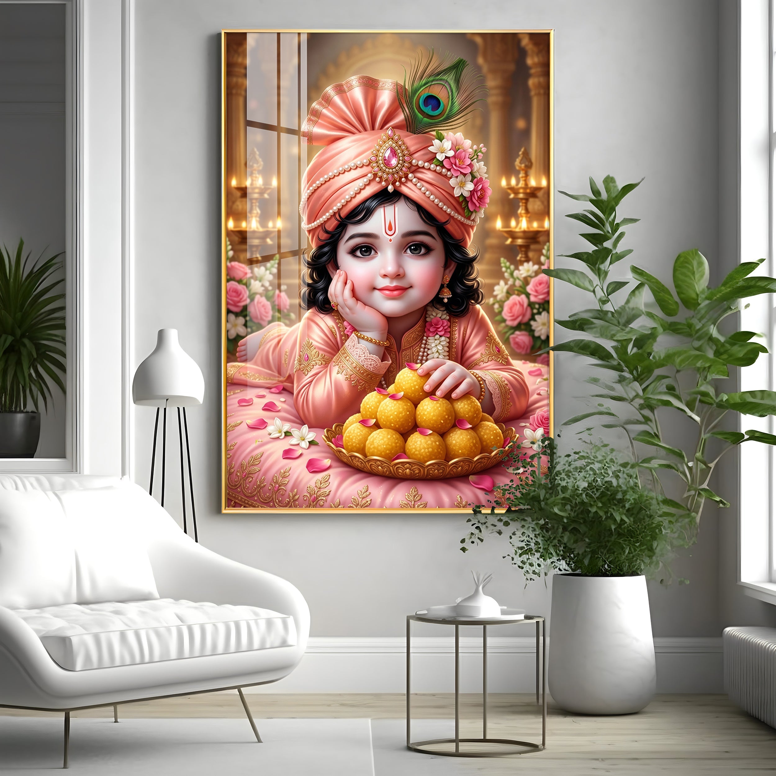 Little Kanha Ji Premium Acrylic Vertical Wall Art