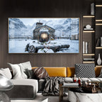 Bhole Baba In Kedarnath Glass Finish Horizontal Wall Art