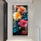 Colorful Flowers Premium Acrylic Vertical Wall Art