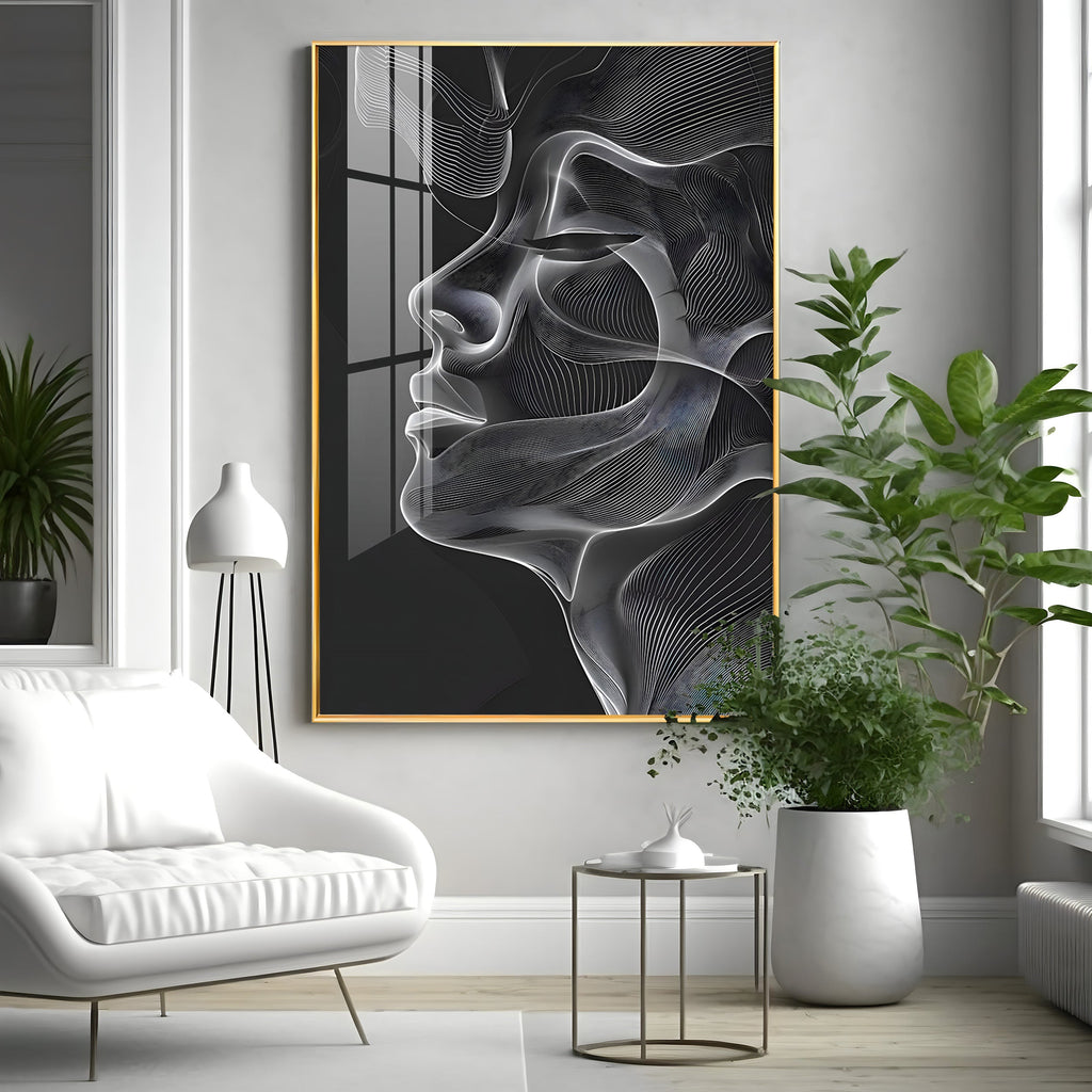 Black & White Beauty Premium Acrylic Vertical Wall Art
