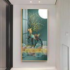Colorful Deer Premium Acrylic Vertical Wall Art