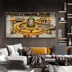 Trimbakeshwar Jyotirlinga Glass Finish Horizontal Wall Art