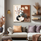 Two Overlapping Silhouettes Premium Acrylic Square Wall Art