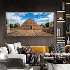 Stupa at Sanchi Glass Finish Horizontal Wall Art