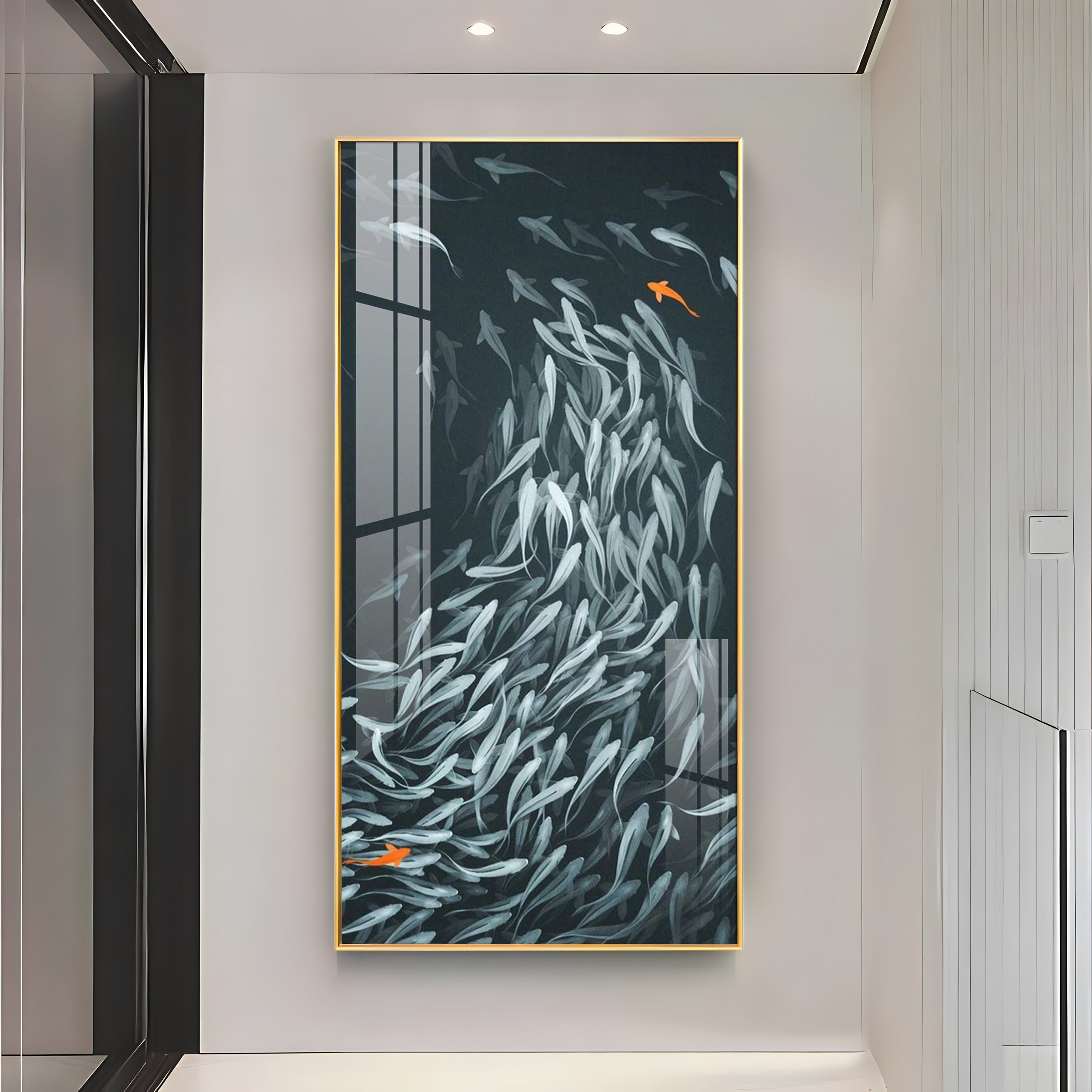 Fish Aquatic Harmony Premium Acrylic Vertical Wall Art