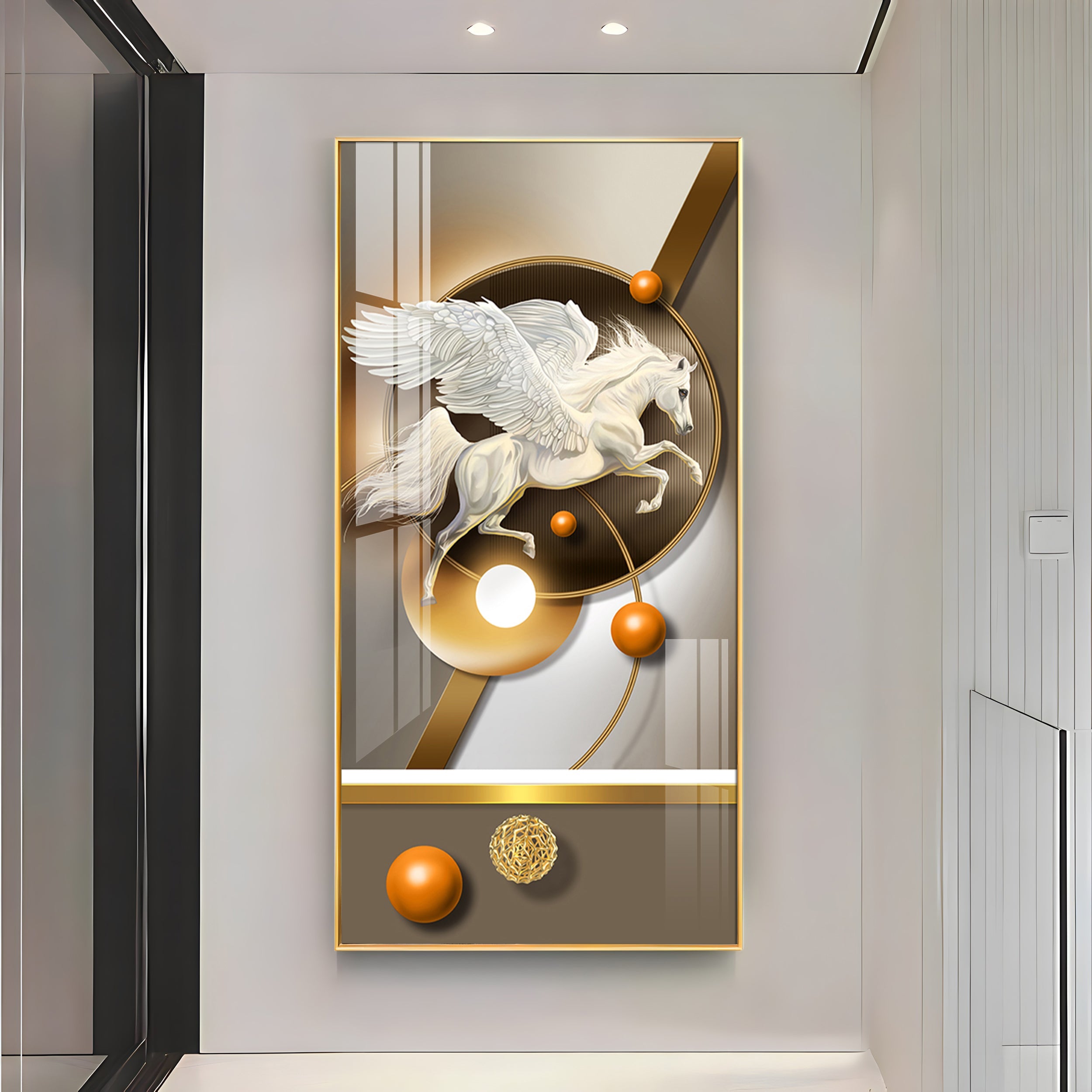 Flying Horse Premium Acrylic Vertical Wall Art